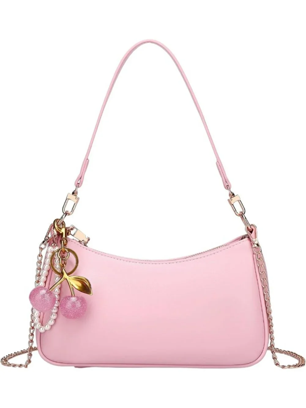 Chic Cherry Shoulder Bag for Women, Stylish Underarm Clutch Hobo Crossbody